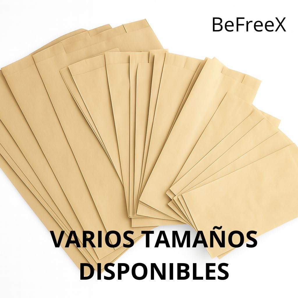 Bolsas de Papel Kraft 10×5×27 cm sin Asas – Caja 1000 Unidades – Ecológicas, Resistentes y Apta para Alimentos – Pan, Bocadillos, Chuches y Regalos – Fabricado en Europa