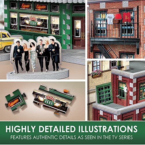 Image of Wrebbit 3D, Friends: Central Perk Cafe (440pc), 3D Puzzle, Ages 14+