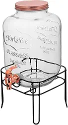 REFRESQUEIRA COM SUPORTE HOME&CO VIDRO 5L 38x19x19cm TRANSPARENTE