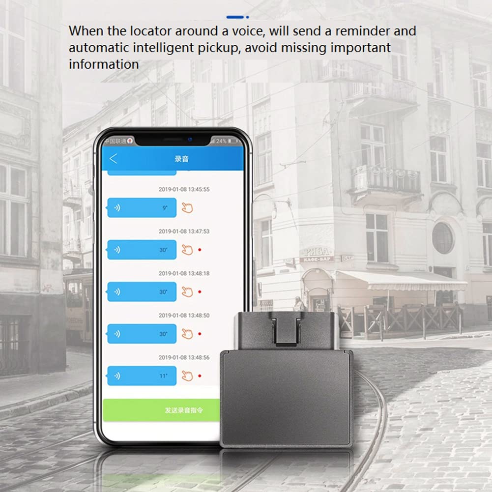 APP Gratuita Collega e Usa Monitoraggio Vocale Allarme Vibrazione Velocità Eccessiva Mini 4G OBD GPS Tracker per Auto Monitoraggio in Tempo Reale(B)