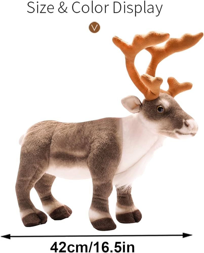 Amazon.co.jp: クリスマス トナカイ ぬいぐるみ - 角のあるリアルな Amazon.co.jp: クリスマス トナカイ ぬいぐるみ - 角のあるリアルな