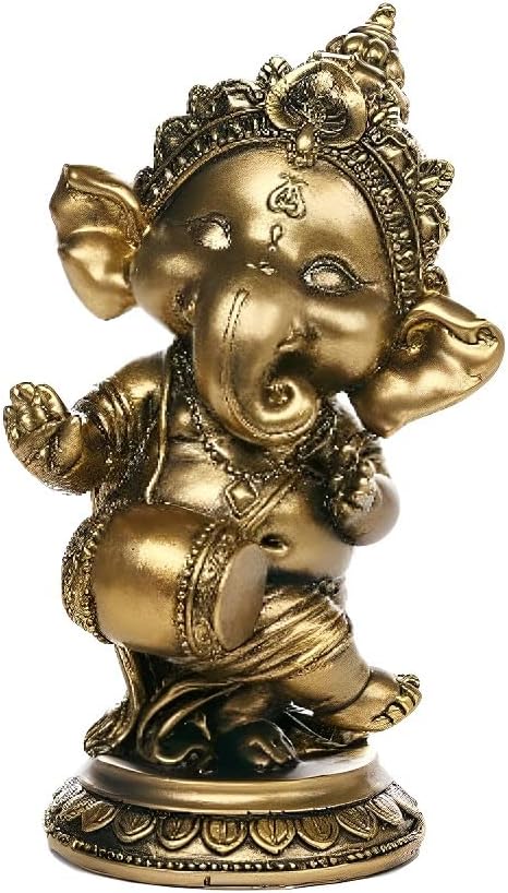 Pacific Giftware Ganesha The Hindu Elephant Deity Dancing Playing Instrument Ganesh Figurine Sculpture 6 Inch H