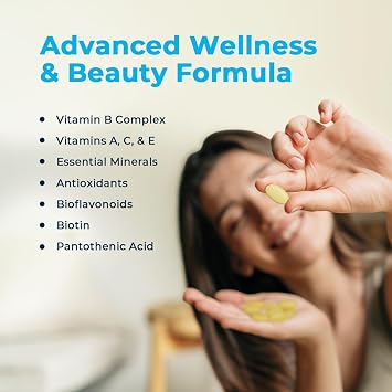 VitaMedica | Energy Support Multivitamin w B Complex | Energy Booster | Vitamin B6 & B12 | Clarity & Focus | Biotin for Hair, Skin & Nails | Energy Supplements | 90 Ct