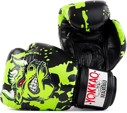 YOKKAO Design - Guantes de boxeo Muay Thai transpirables de 8 onzas, 10 onzas, 12 onzas, 14 onzas, 16 onzas