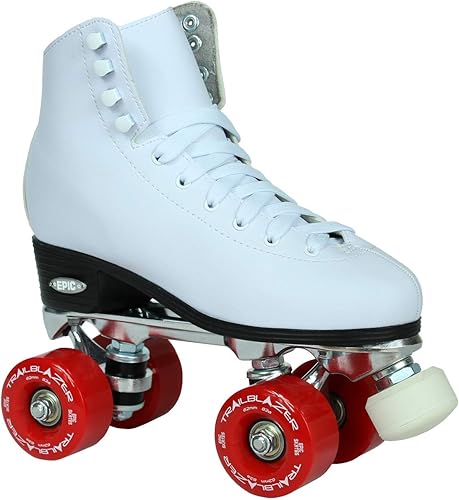 Miniatura 3 de Epic Skates Patines clásicos blancos con ruedas rojas