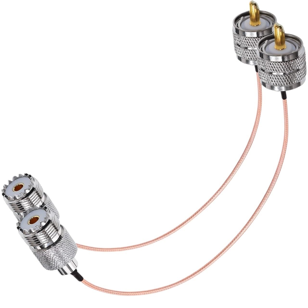 LIHUA Kabel UHF RG316 SO239 męski na żeński kabel koncentryczny 20 cm (20 cm) PL259 Pigtail 50 Ω do CB 2 szt