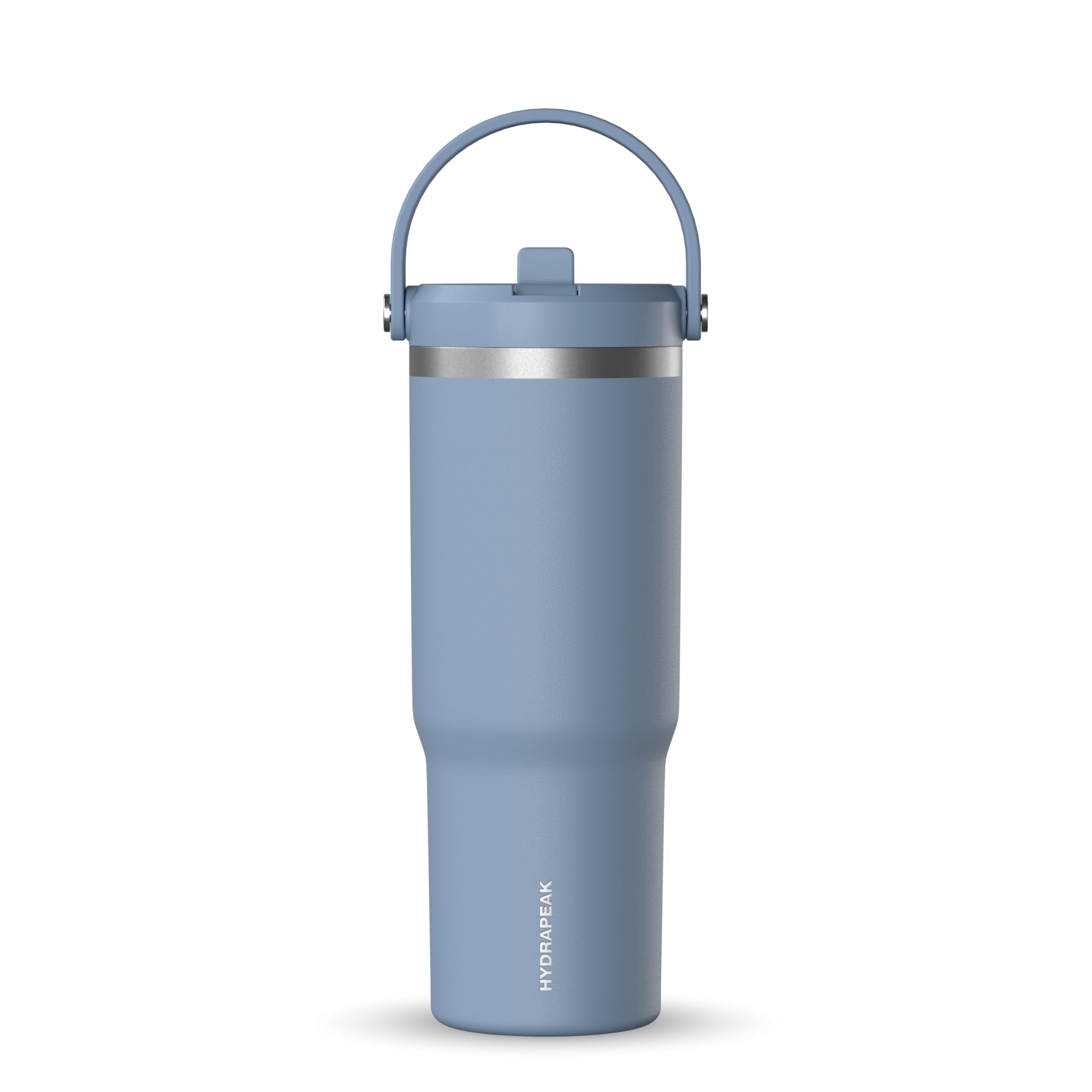 Hydrapeak Nomad 32 oz Tumbler with Handle and Straw Lid, Leakproof, Double Insulated, 32oz Cup Stainless Steel (Modern Blue)