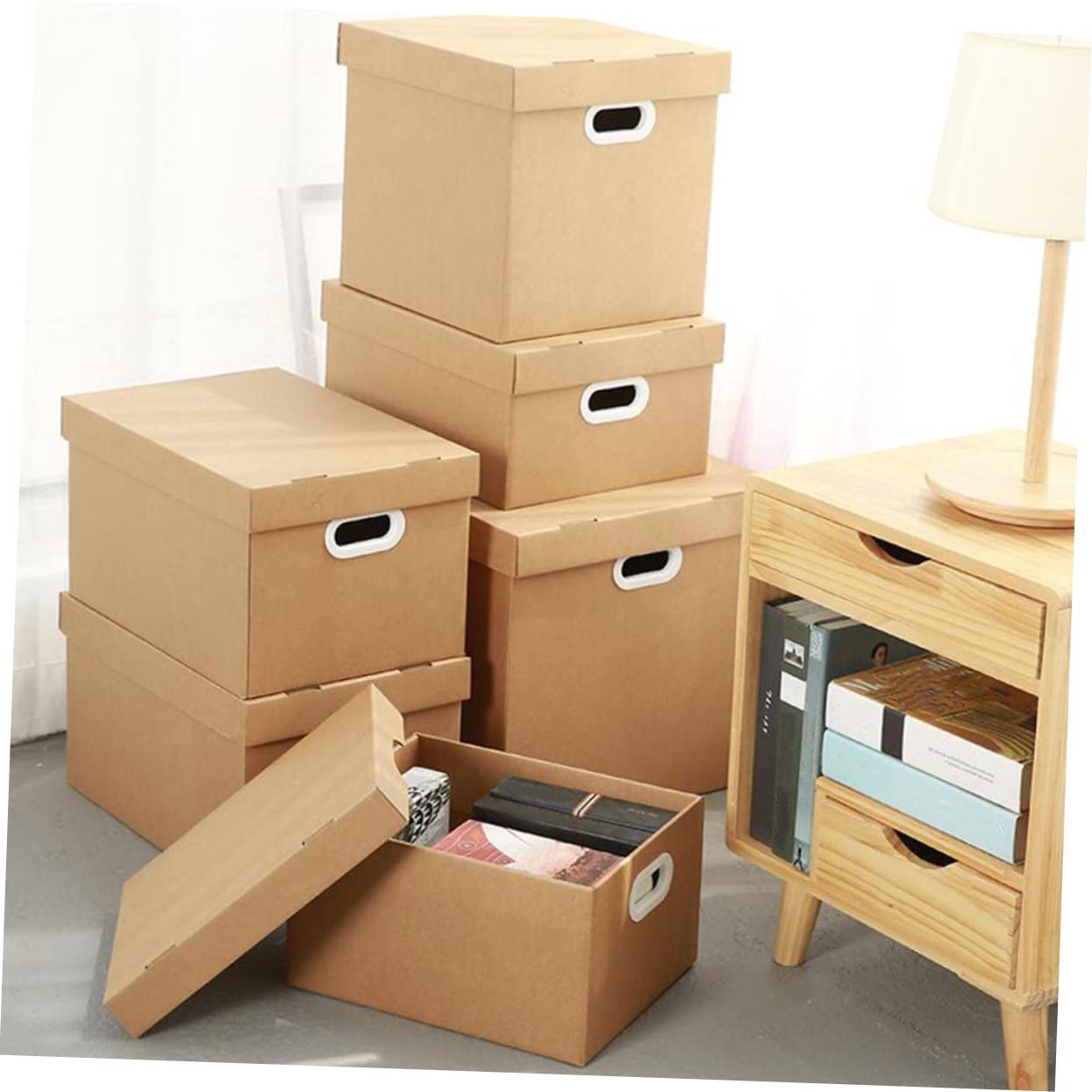 Zerodeko Caja de Almacenamiento para Documentos Archivador Portátil de Papel Tapa Organizador de Archivos para Oficina para Archivo y Almacenamiento Casa