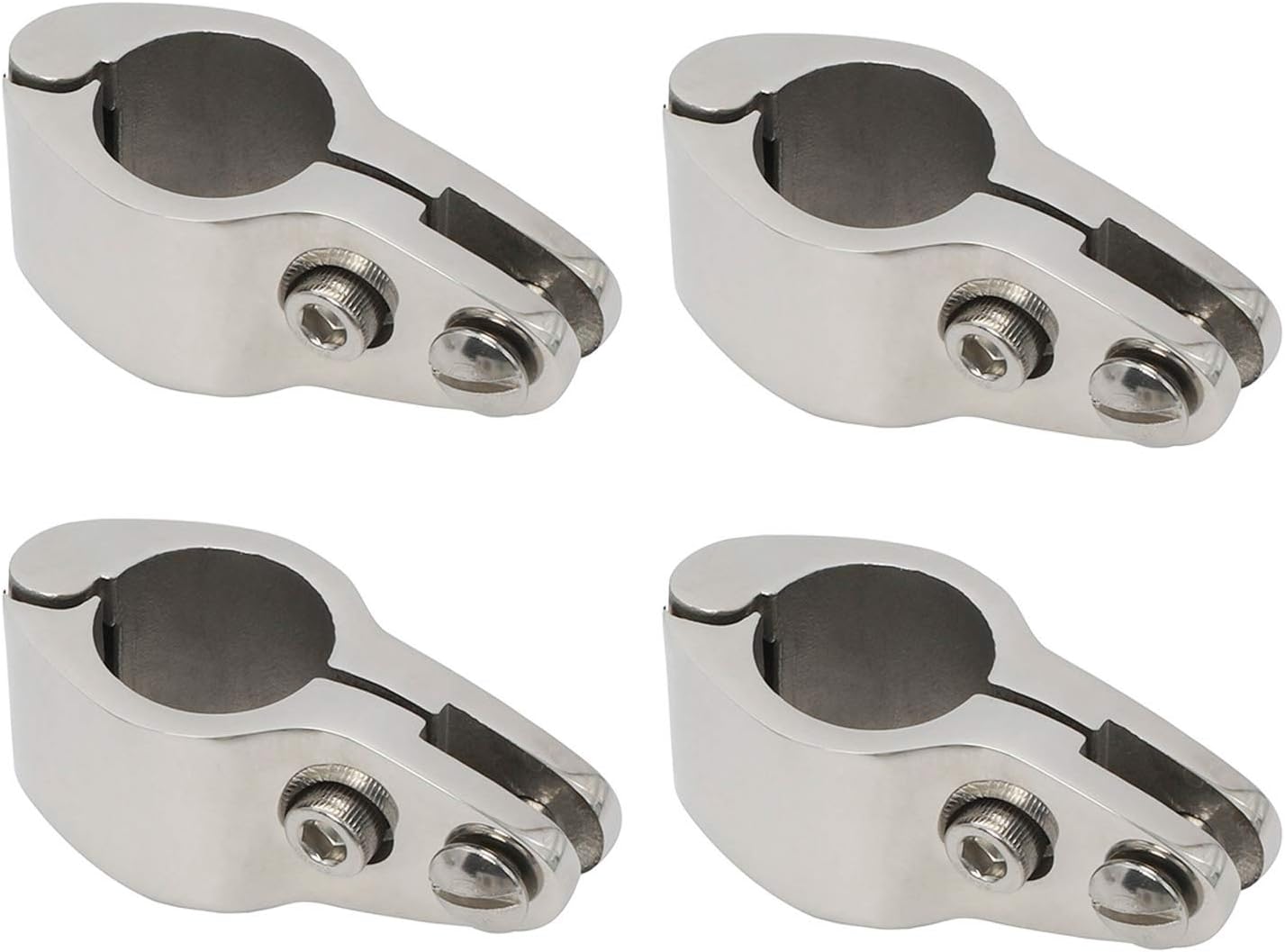 NovelBee 4pcs of 316 Stainless Steel Bimini Top Hinge Rail Mount 1"