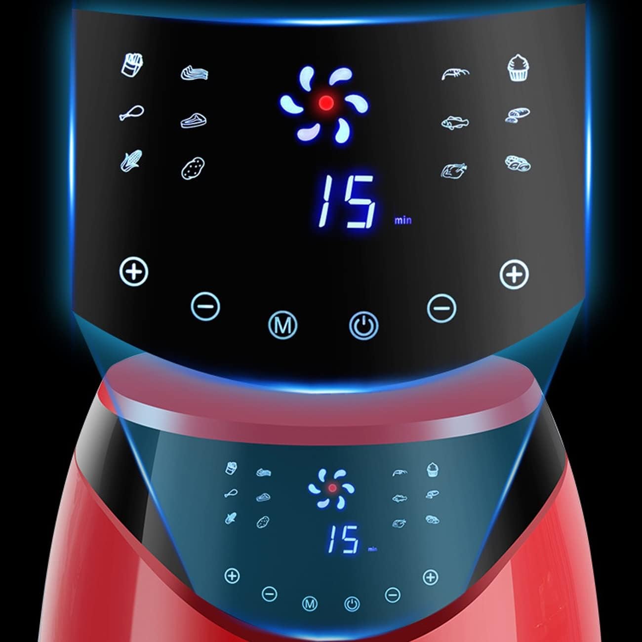 Air Fryer 6. 8 QT Digital Touch Hot Oven Cooker Oil- Free 1800W Air Fryer with 12 Presets Timed Quick Frying Temperature Control Nonstick Basket