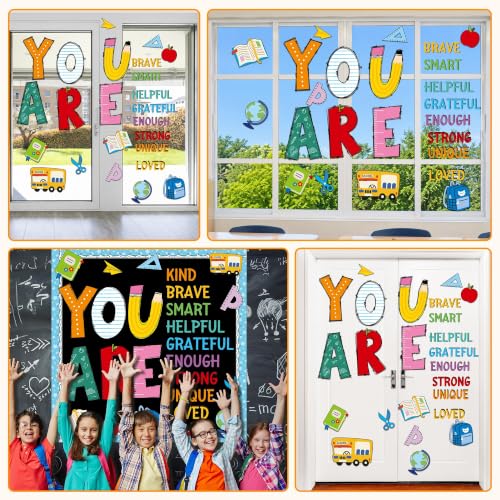You are Bulletin Board Classroom Decoration Affirmation Station Bulletin Board Set Motivational Positive Cutouts for Preschool Kindergarten Classroom Inspirational Wall Door Back to School Decor - Image 5