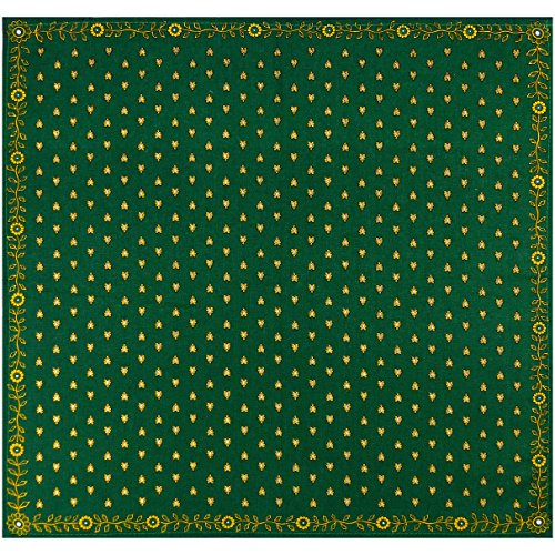 Foulard vert carré Manade 100% coton de qualité supérieure - 2