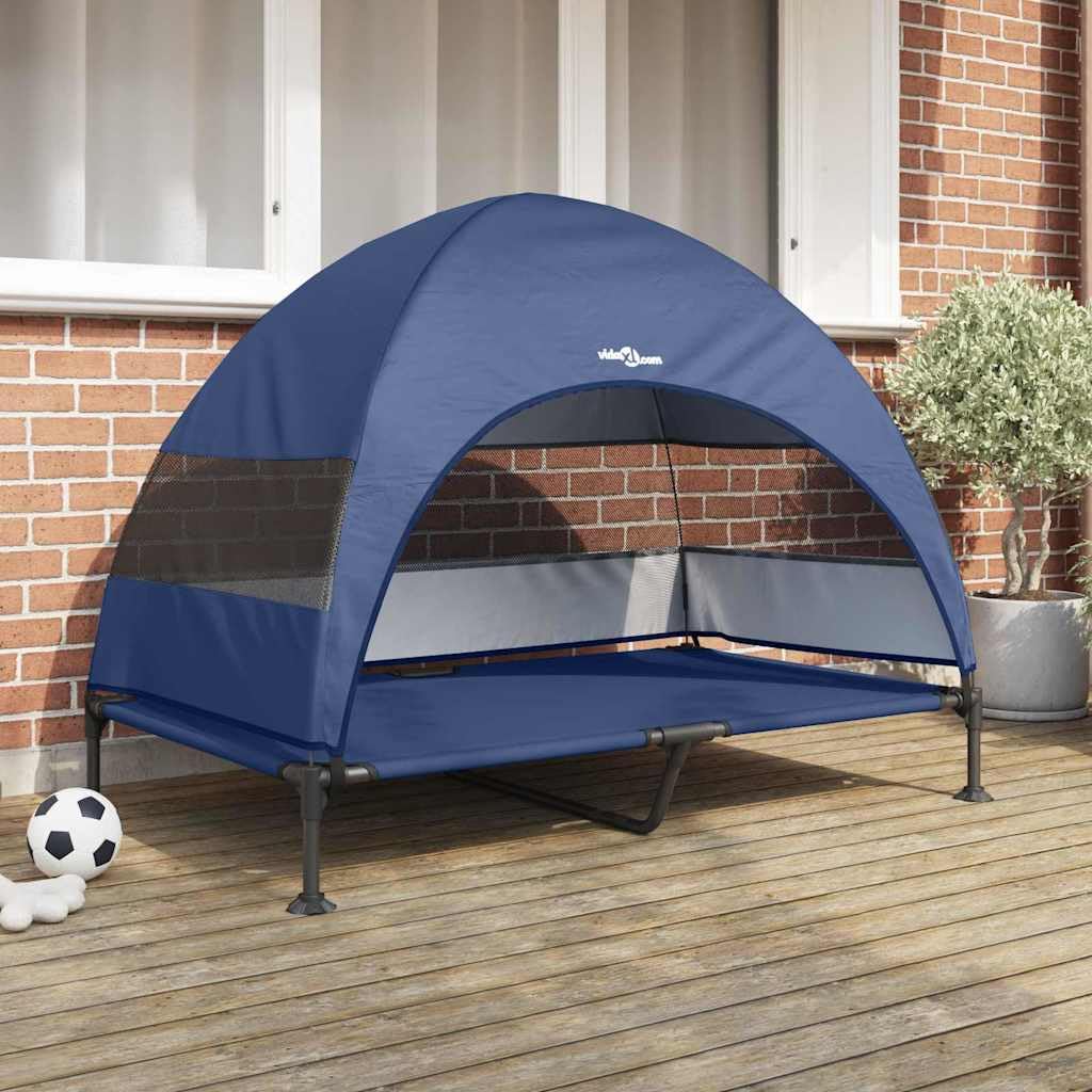 Lit surélevé pour chien extérieur grand format avec couchage résistant