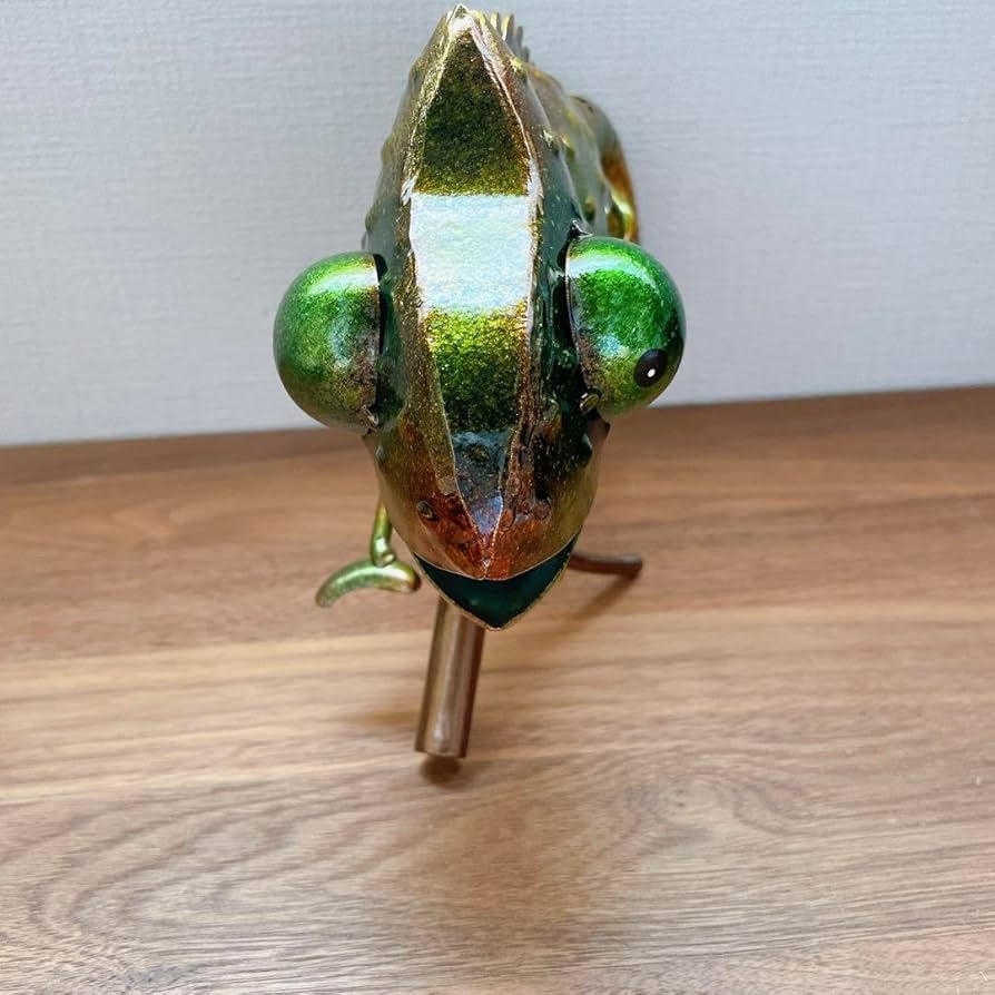 金属 彫刻 置き物 飾り インテリア カメレオン 装飾 Amazon.co.jp: カメレオン 彫刻鉄 家具 動物 置物 飾り 装飾