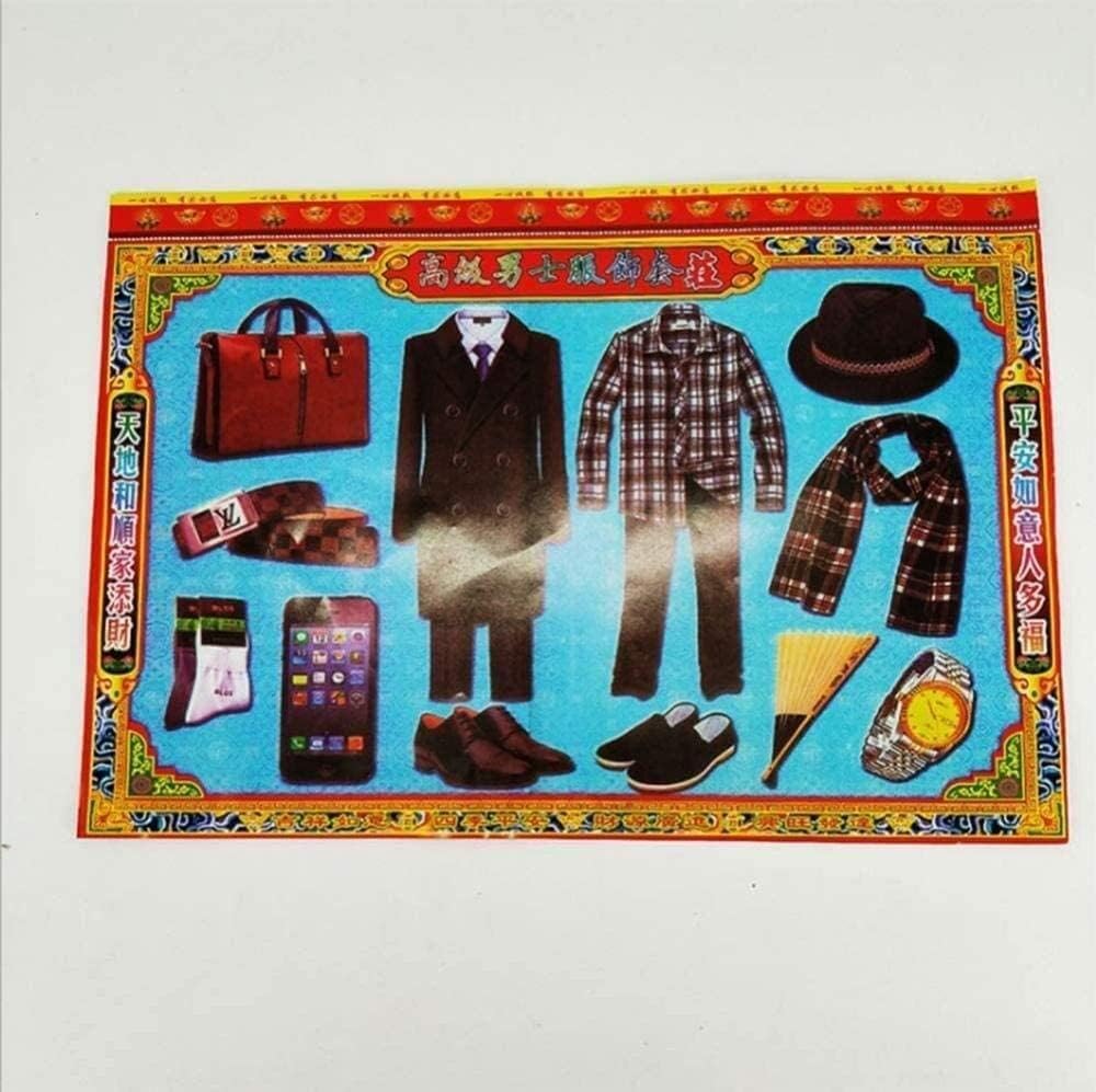 Ancestor Money, Chinese Joss Paper Money, Funeral Supplies Paper Clothes-Chinese Joss Paper Heaven Bank Notes Ghost Money -Sacrificial Offerings Strengthen Connection with Your Ancestor (Size : One Si