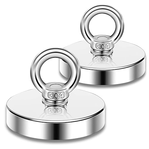 Ganchos magnéticos, ganchos magnéticos de neodimio de tierras raras resistentes de 500 libras con perno avellanado para el hogar, cocina, lugar de