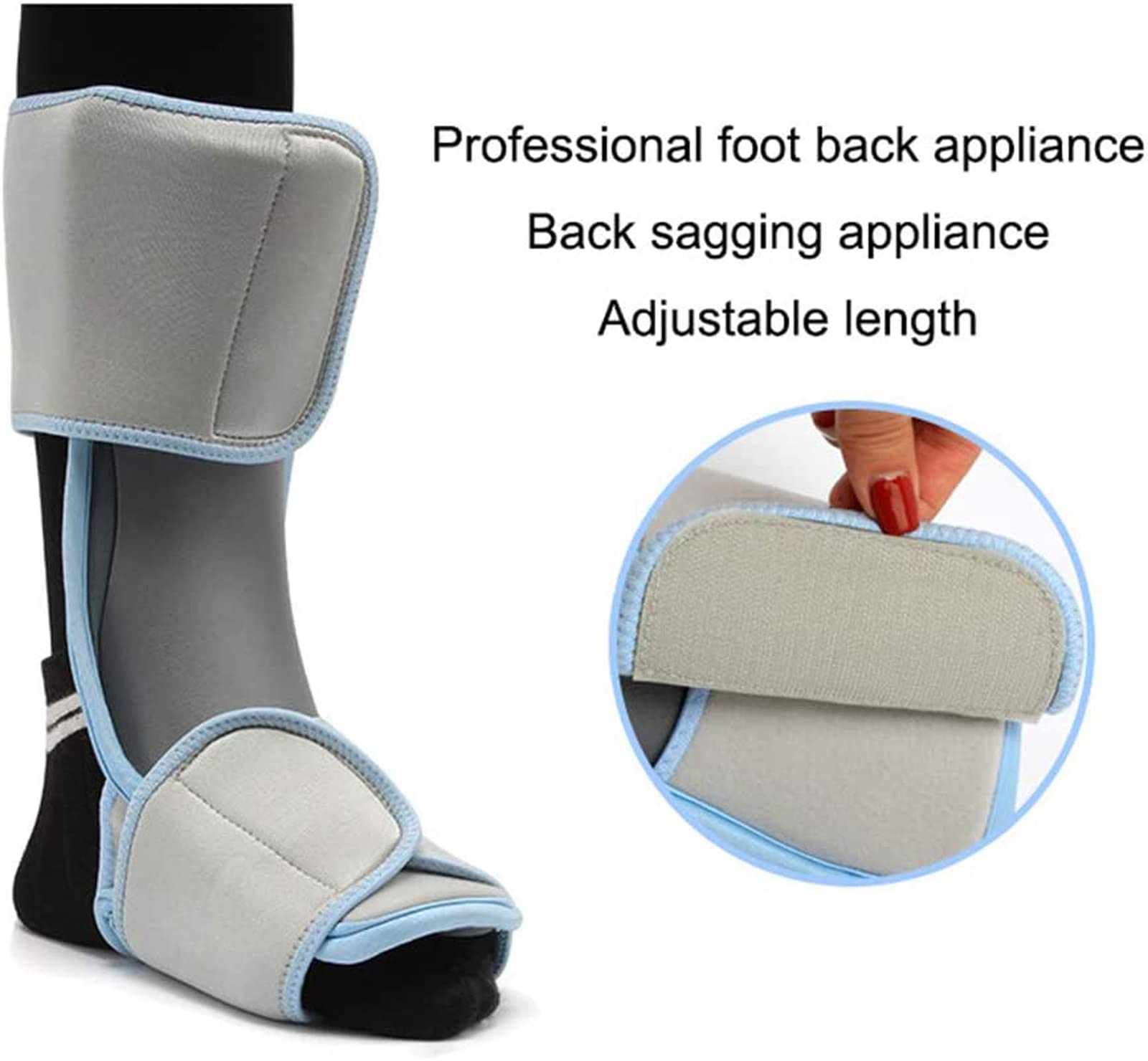 CUSMA Férula Nocturna para Fascitis Plantar, Soporte De Pierna Suave, Inmovilizador Ortopédico para Dormir, Bota Elástica, Espolón En El Talón, Dolor En El Pie