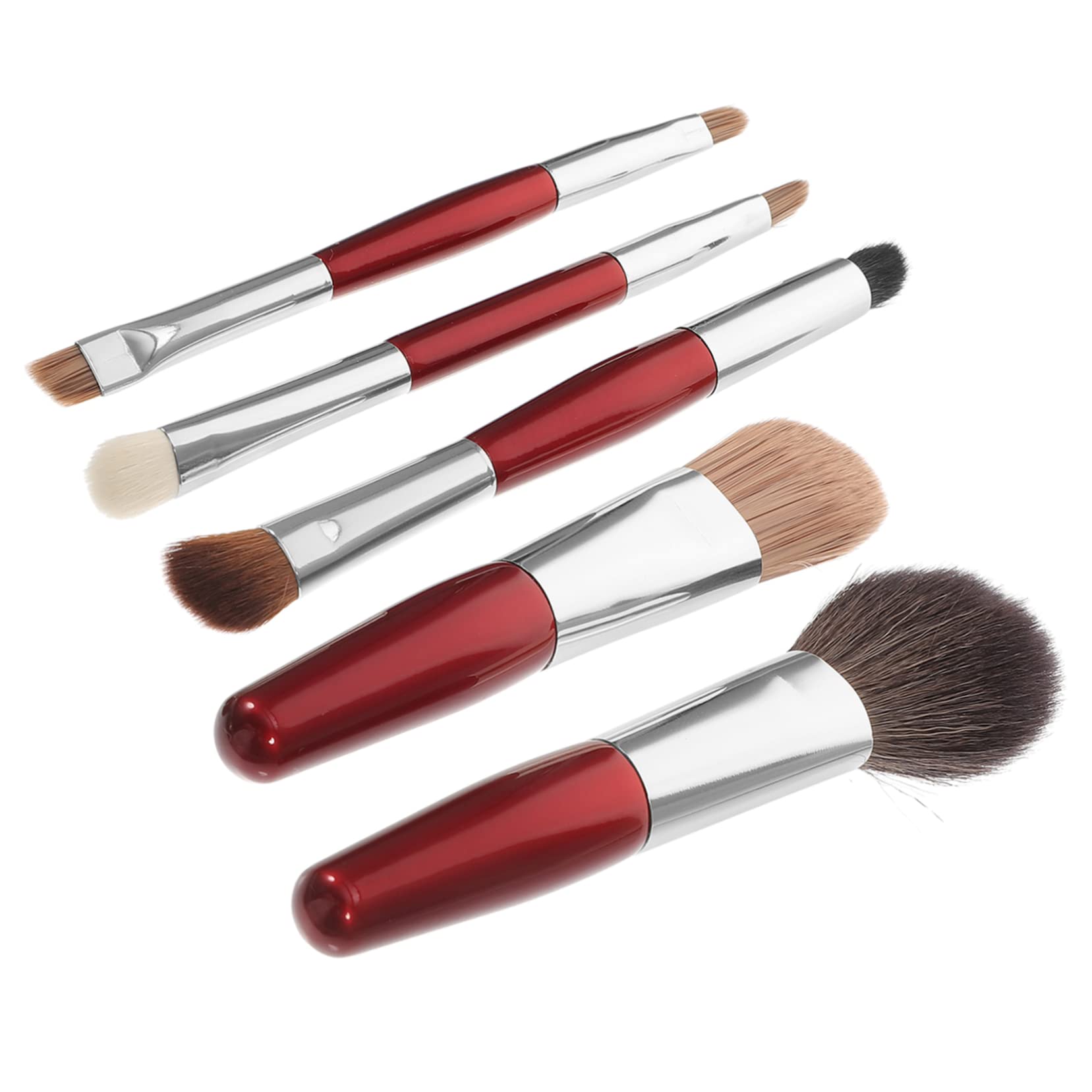 FRCOLOR 2sets Pennelli Da Trucco Portatili Per Polvere Libera e Blush Con Custodia Da Viaggio Strumenti Di Bellezza Per Donne e Ragazze