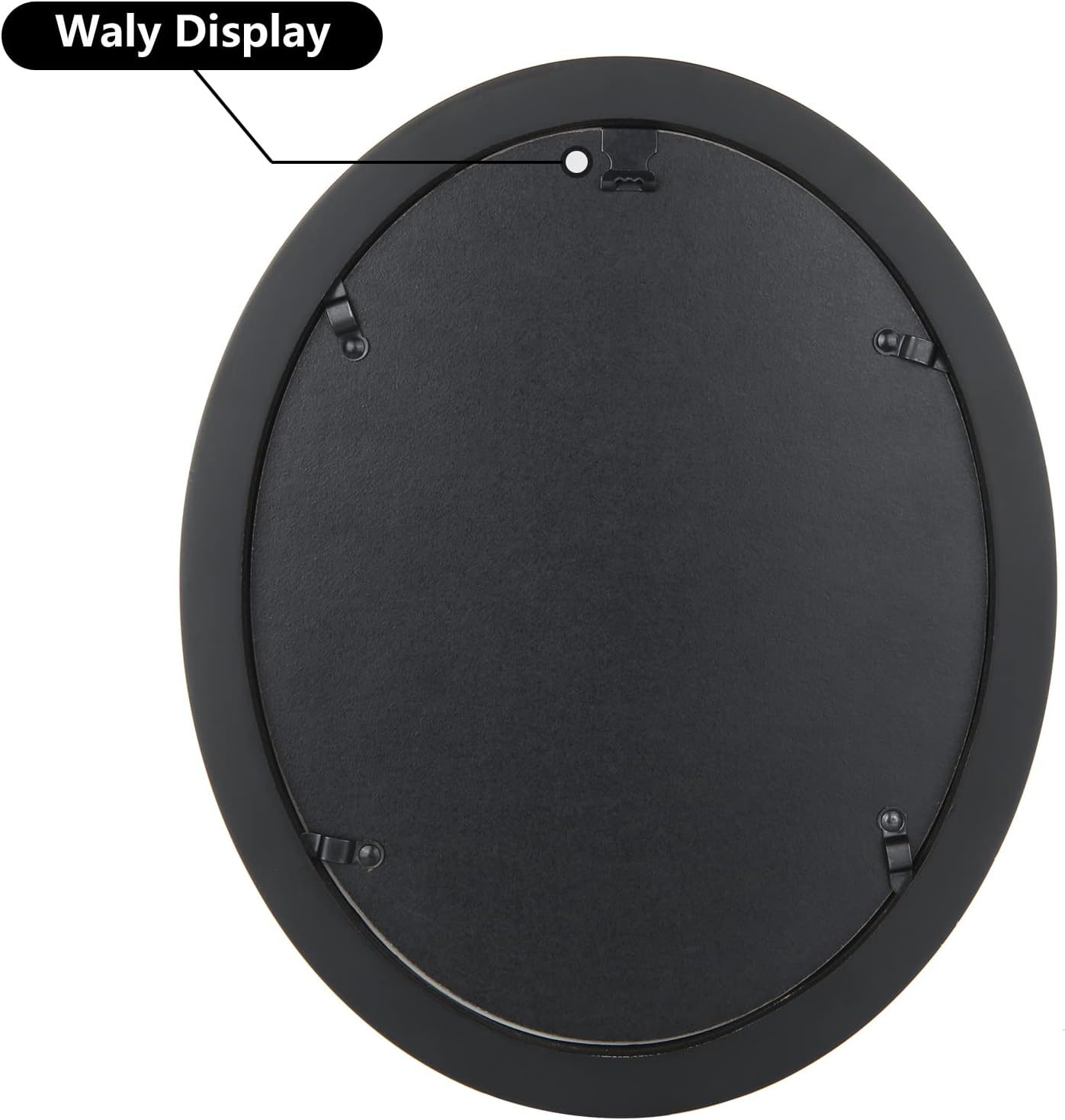 SENENQU Black Oval Picture Frames, Photo Picture Frames, Classic Oval Wood oval Frames with Mounting Screws and Hooks (3PCS)
