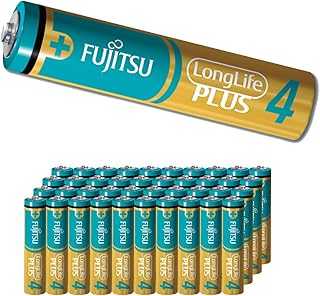 FDK Alkaline Batteries, Long Life Plus, AA, Pack of 40, Recommended Period: 10 Years, Leak Proof Construction, Bulk Pack, LR03LP (40S) AZ