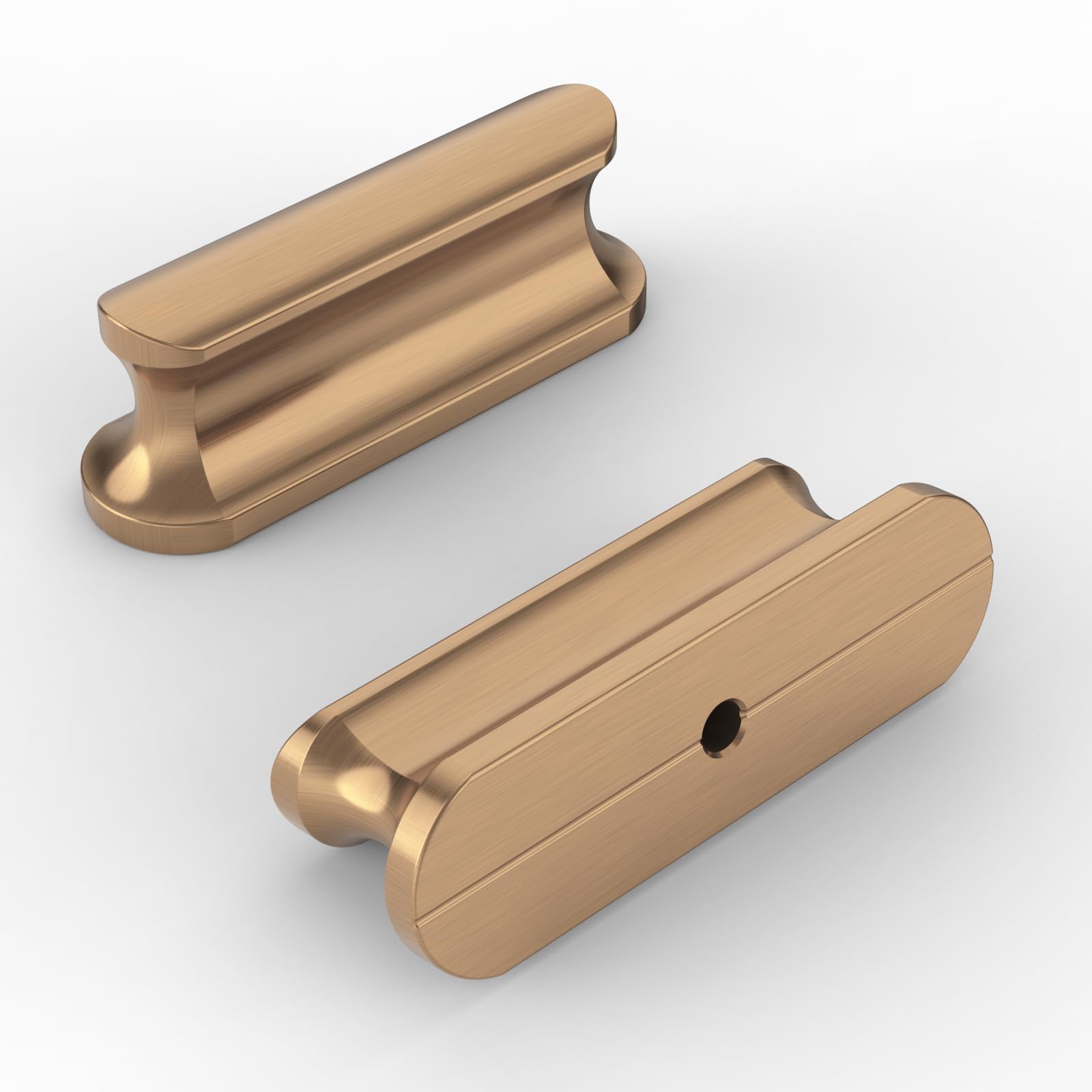 2 Pomelli Esagonali In Ottone Per Mobili - Oro, 30x21 Mm, Con Viti Per Cassetti E Armadi - Foto 6