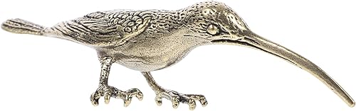 Miniatura 1 de Wakauto Figura de pájaro de latón, colibrí, de metal, de 4.52 pulgadas, modelo de colibrí, estatuas de animales, esculturas, colección de decoración