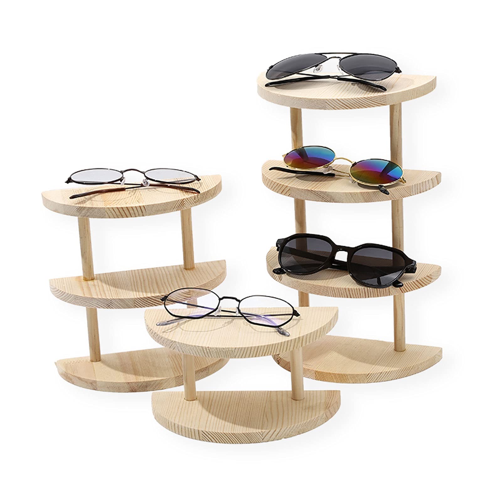 Support pour lunettes de soleil Présentoir de lunettes de soleil en bois massif, boîte de rangement, support de lunettes, plateau de rangement, vitrine de présentation d'exposition de magasin Lunettes