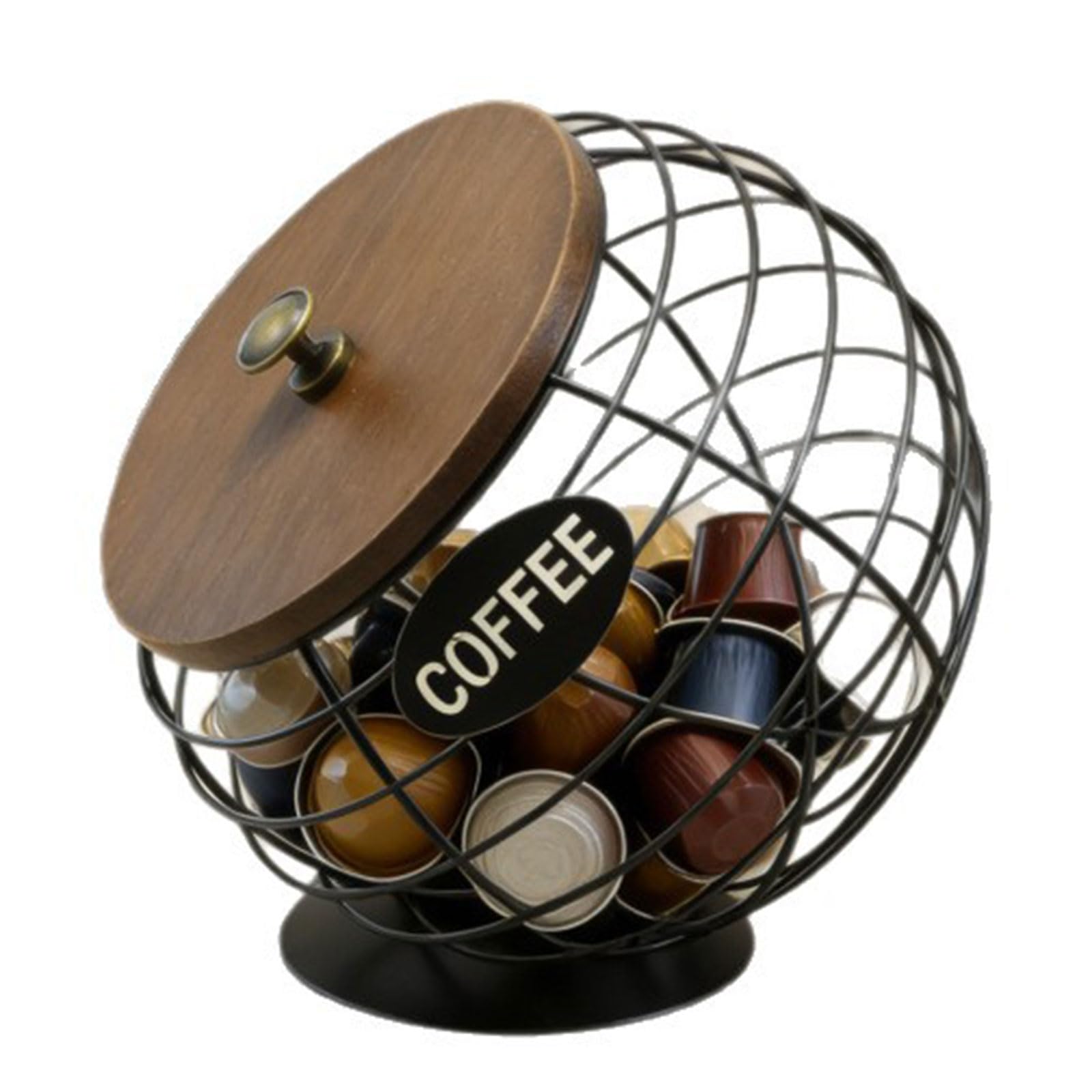 Kaeltsyn Space Efficient Iron Coffee Holder Provides Neat Storage Solution for Items in Any Setting Medication Stand