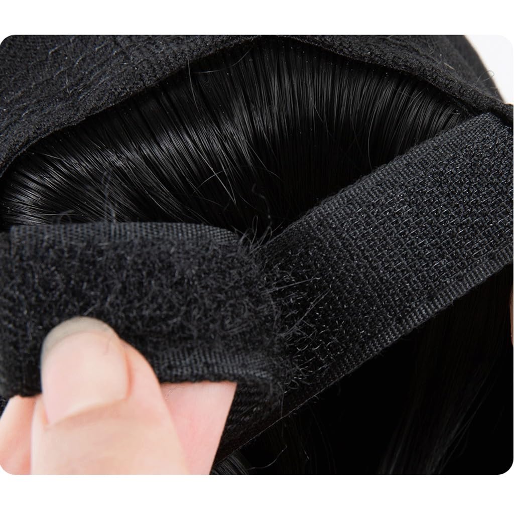 Wig With Cap Ladies Hat Wig Fashion Breathable Baseball Cap Long Straight Hair Wig Ladies Fashion Wig Cap Wig Caps For Women(01)