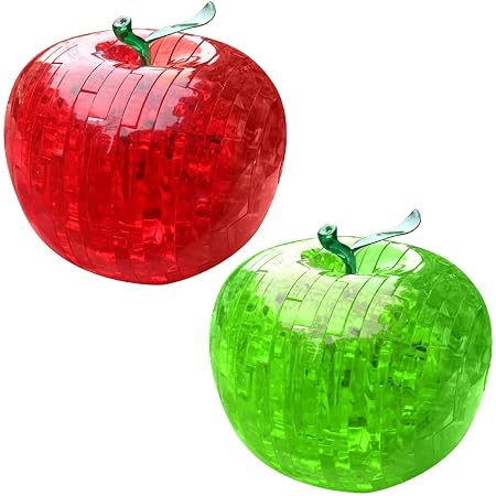 Amazon Co Jp Felimoa 立体パズル 3dパズル クリスタルパズル リンゴ モチーフ おもちゃ 2色セット おもちゃ