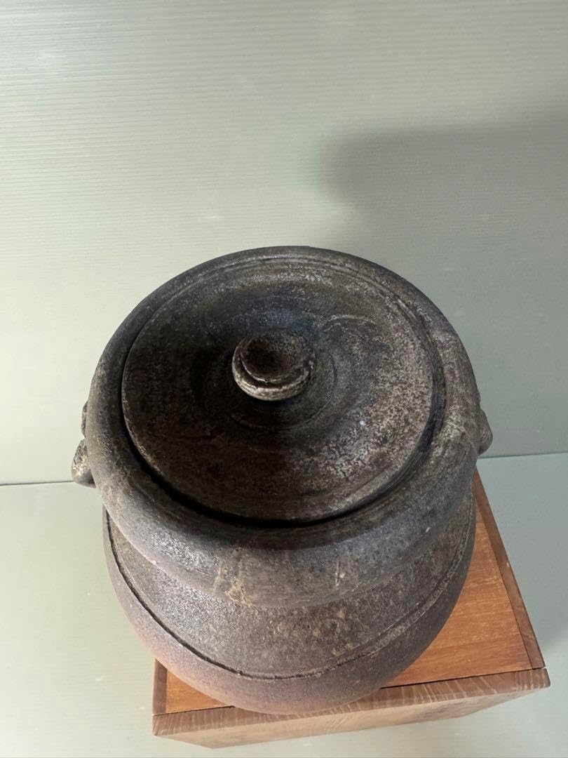 2471 備前焼 夢二窯 正造 耳付重餅水指 - WWW.LESLIEWOODHEAD.COM