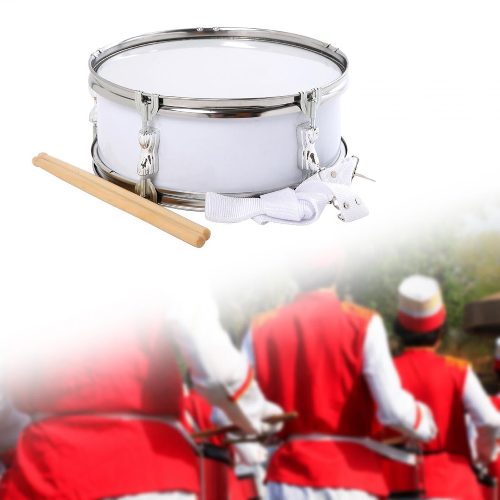 F Fityle Instrumento Musical de Aprendizaje Profesional, Tambor de percusión para niños y jóvenes, Blanco Perla