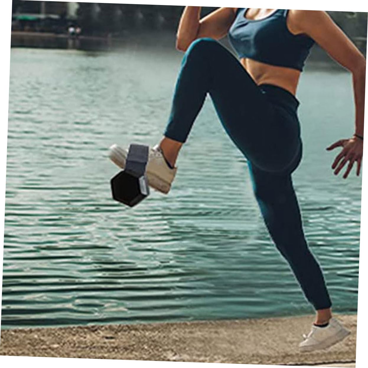 Yardwe 4 Stück Hantelgurte Befestigen Fuß Fallen Band Fesselriemen Dip-gürtel Fitness-hantel Plantar Pilates Gewichthebergurte Fitnessstudio Verstellbare Hanteln Drücken Kabel Black Nylon