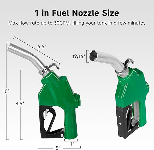 Miniatura 6 de Boquilla de combustible manual, herramienta de recarga con gancho para bombas de combustible manuales y eléctricas, gasolina y diésel, presión