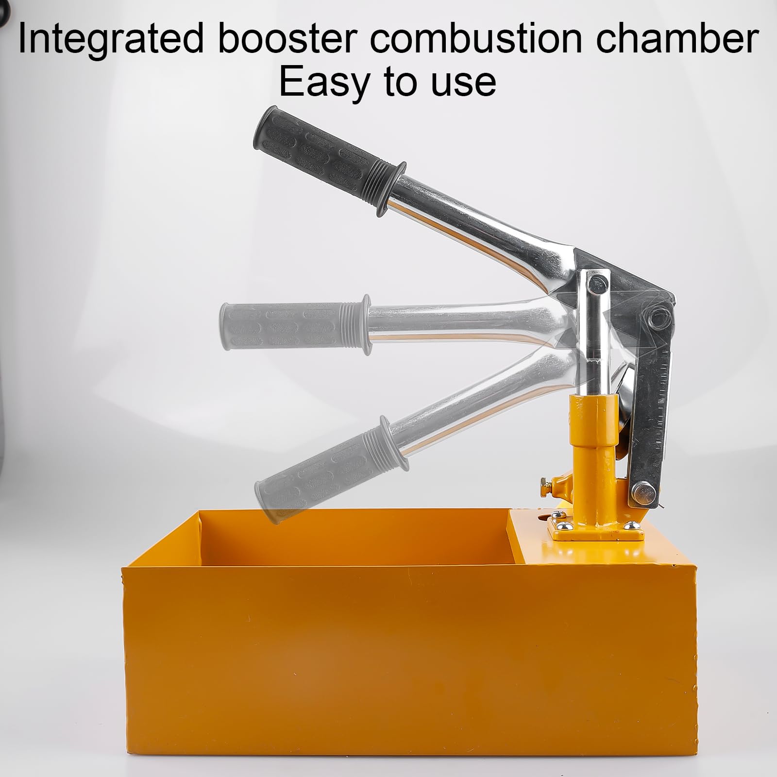 Abdrückpumpe 5 Liter, 25Bar Manuelle Prüfpume und Befüllpumpe mit 1m 1/2" Druckschlauch, Aluminiumguss Handprüfpumpe Druckprüfpumpe für Dichtheitsprüfung von Wasser und Heizungsrohren(Gelb)