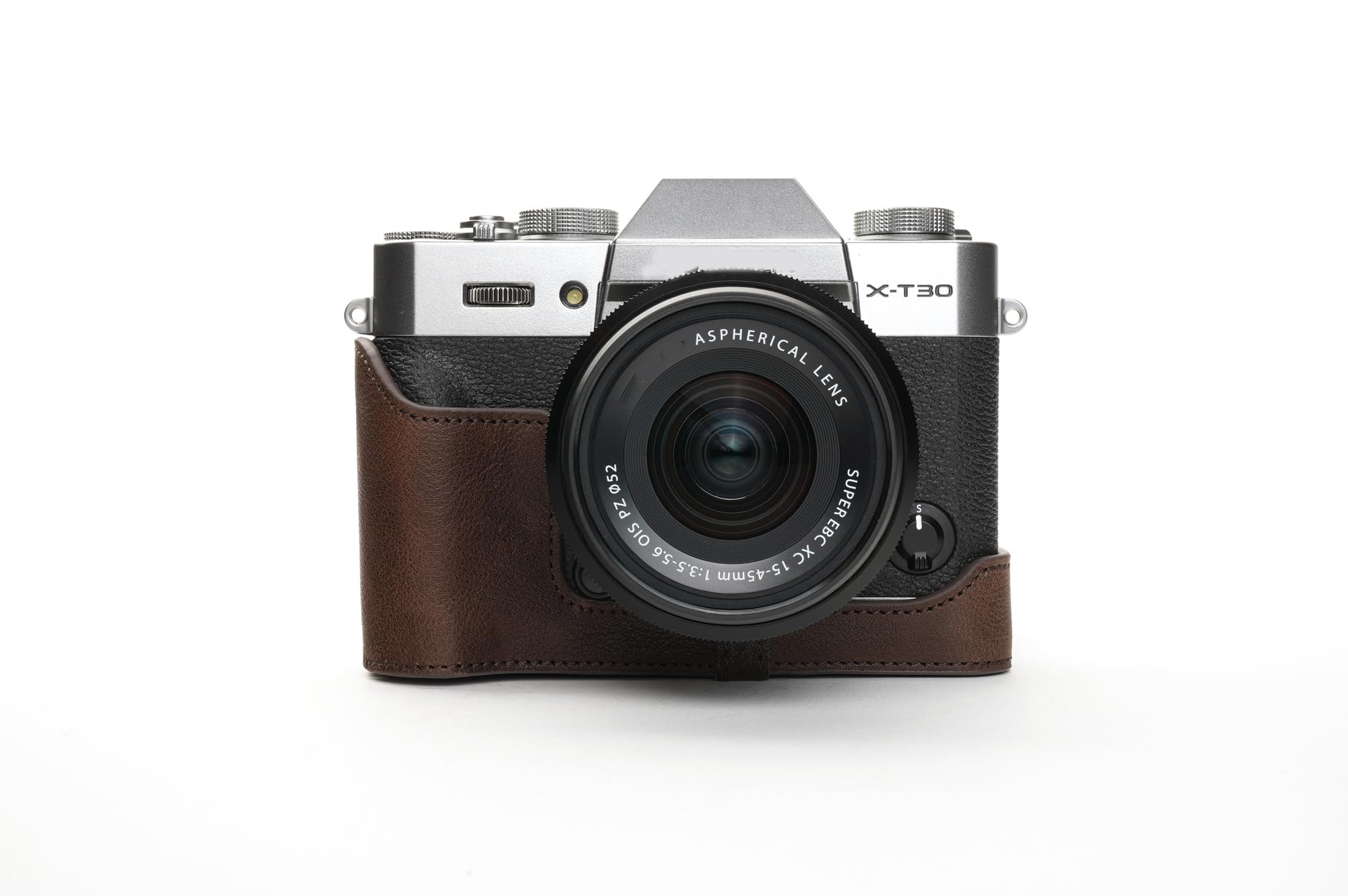 Amazon.com : Handmade Genuine Real Leather Half Camera Case Bag