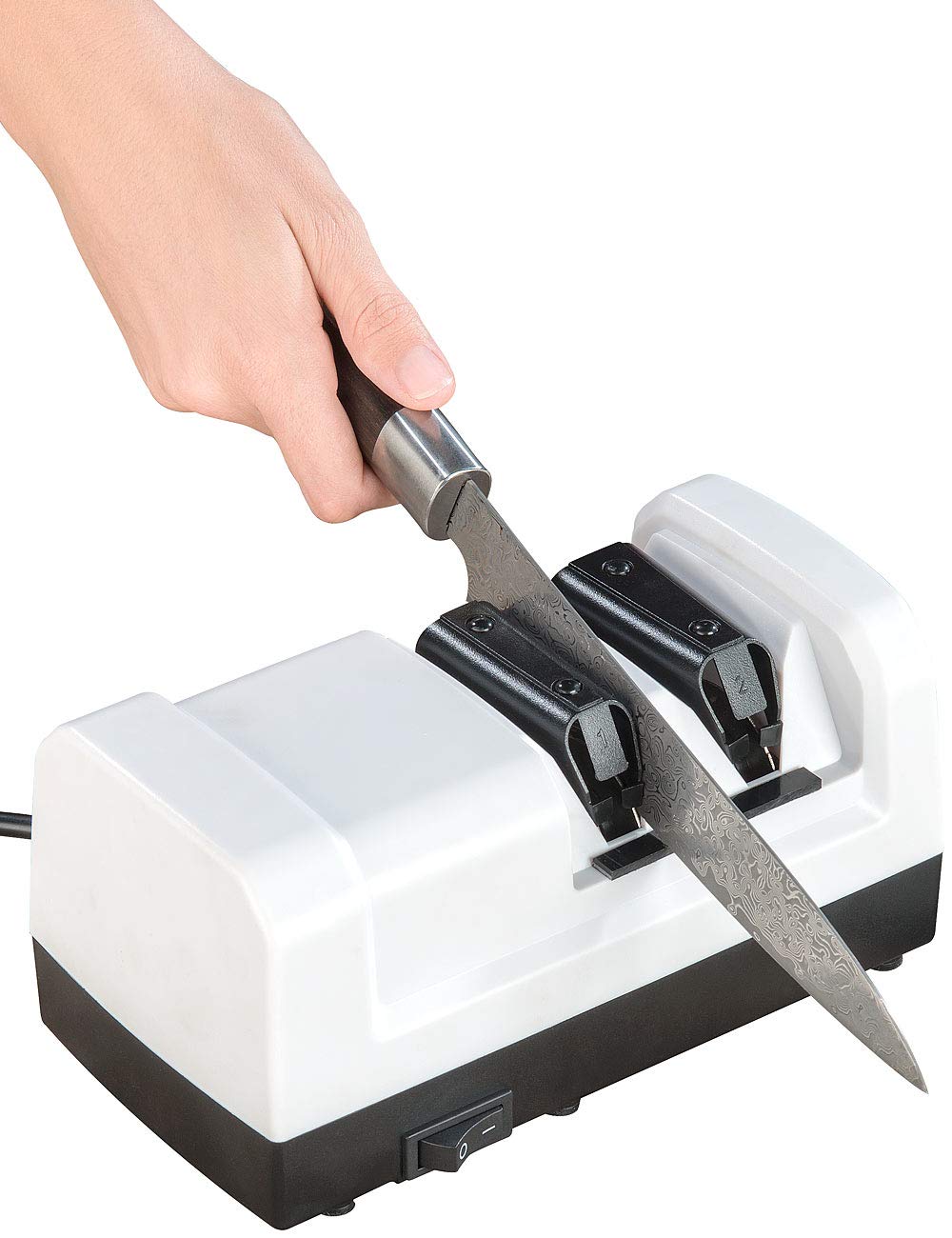 Rosenstein & Söhne Elektrischer Diamant-Messerschärfer 60 W Profi Messerschleifgerät