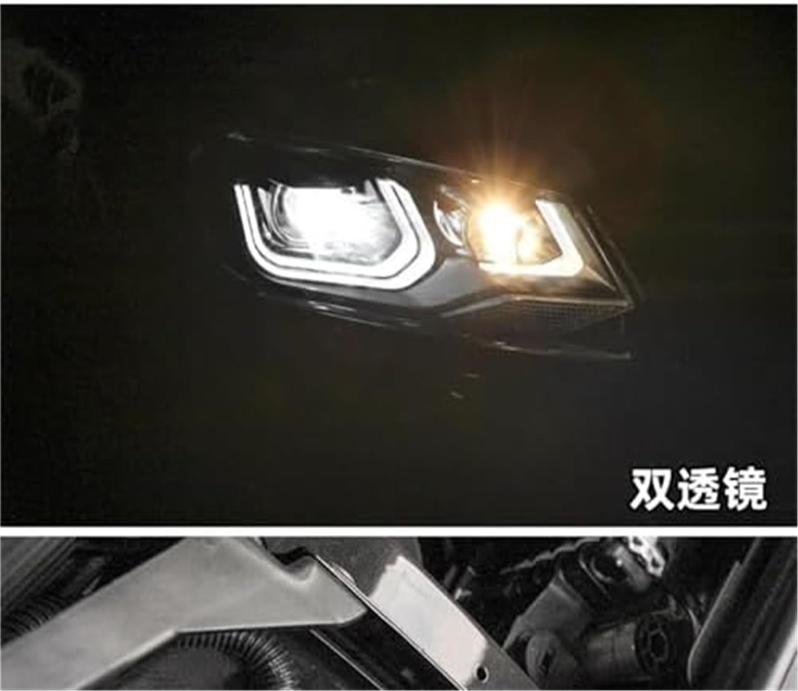 Wivplex Przednie światło przeciwmgielne samochodu Obudowa reflektora samochodowego, dla Vw, Touareg 2010-2014 2015 2016 reflektory Drl żarówka biksenonowa światła