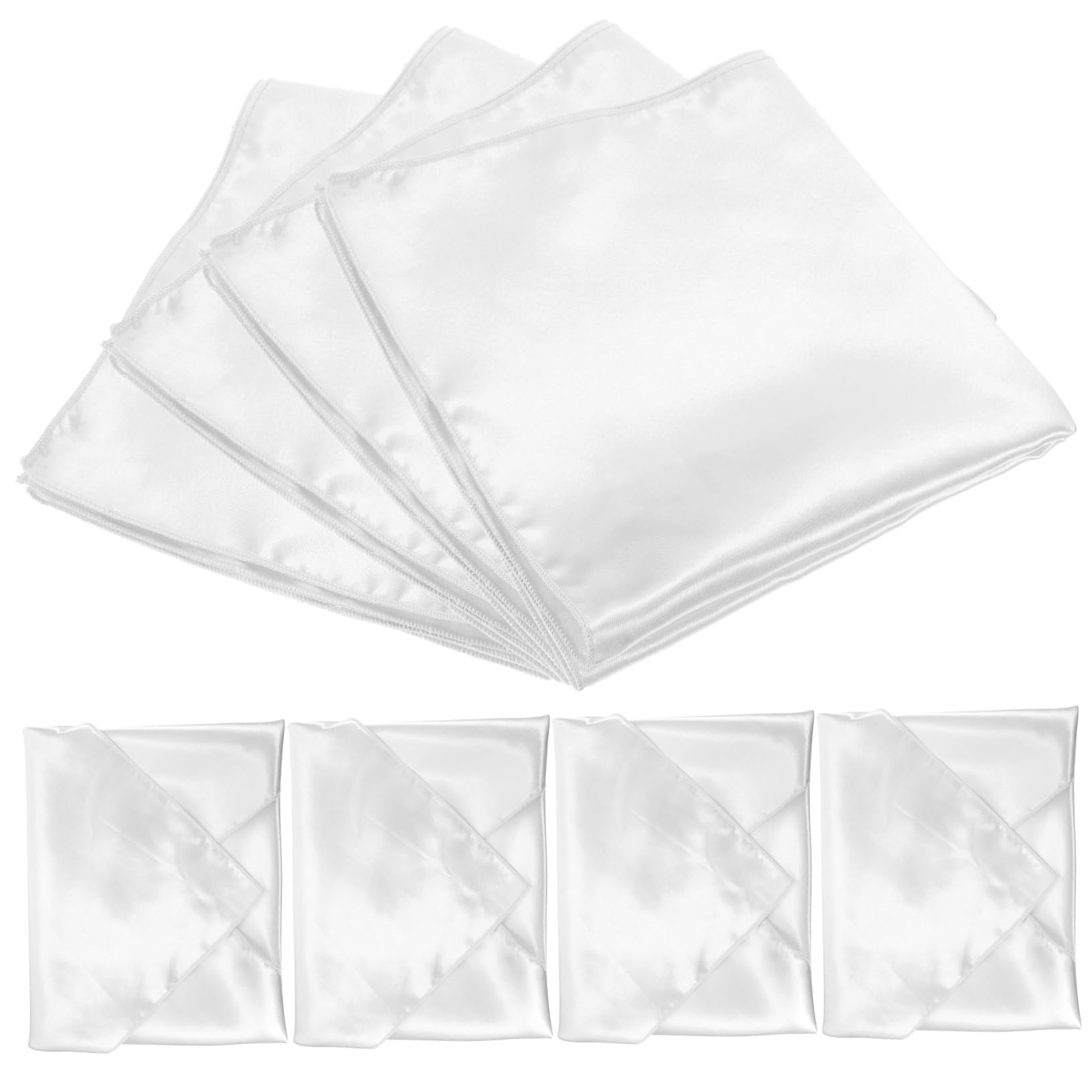 Servilletas de satén lavables para sustituir el papel en banquetes y fiestas familiares, 8 unidades