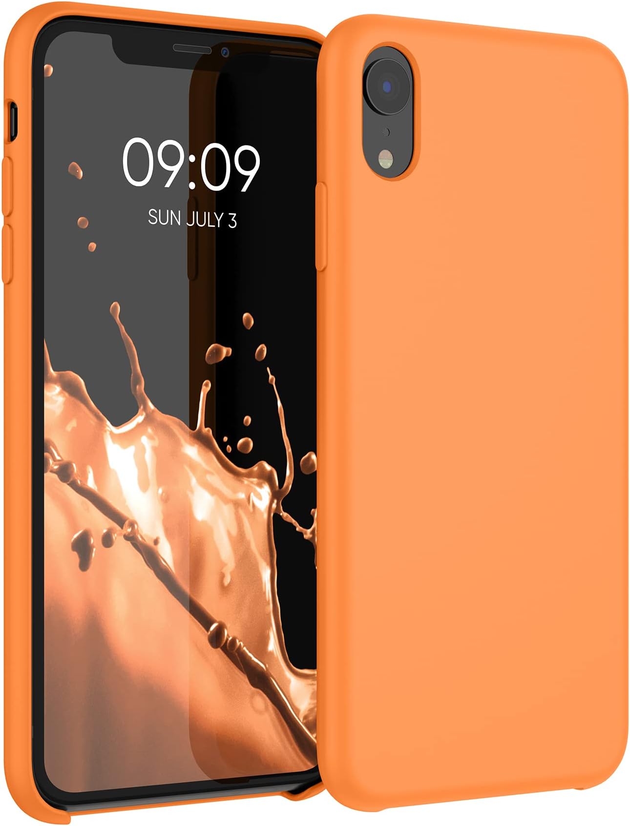 kwmobile Case Compatible with Apple iPhone XR Case - TPU Silicone Phone Cover with Soft Finish - Fruity Orange