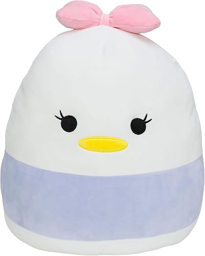 Squishmallows Peluche Kellytoy oficial de Pato Daisy de 14 pulgadas, peluche ultrasuave de Disney