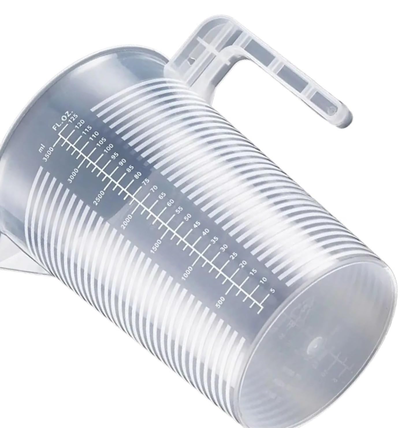 Vaso medidor graduado transparente de gran capacidad: vaso de laboratorio de plástico con tapa for mediciones precisas(5000ml(with a lid))
