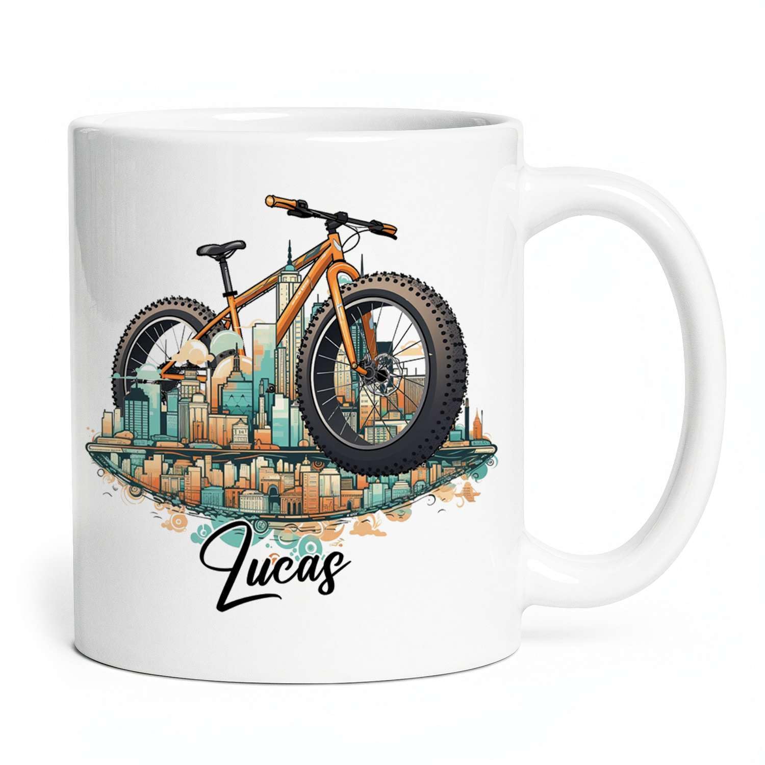 Amazon.com: Novelty Giant Bicycle Mugs Present, Personalized Name Cups With  Bike And City Design, Cycling Player Tea Cups, Customized Bicycle White Mugs  For Birthday, Biker Dad Gifts, Gift Ideas For Cyclists :