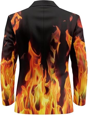 Men's Blazer Casual Sport Coats Slim Fit One Button Suit Jacket Lightweight Sports Jacket with Two Side Pockets