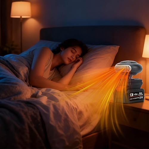 Miniatura 5 de Calentadores a pilas para interior de coche, calentador de espacio recargable de 3900 mAh para tienda de campaña, triciclos de oficina, calentador