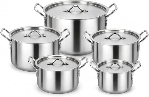 Condere Stainless Steel Cookware Pot Set with Lids 16-24cm - CDH-011