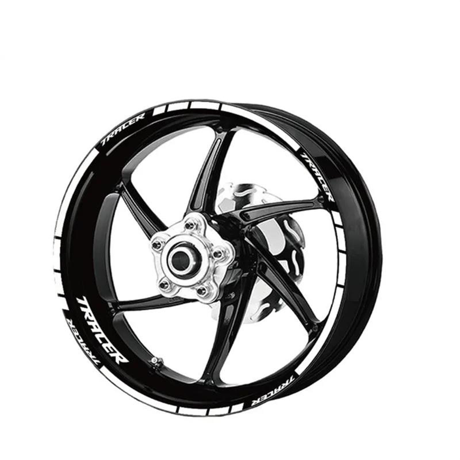 Stickers Motorcycle Wheel Stickers Reflective Rim Motorbike Waterproof Decals for Yamaha for Tracer 700 700GT 900 900GT(Style 3)