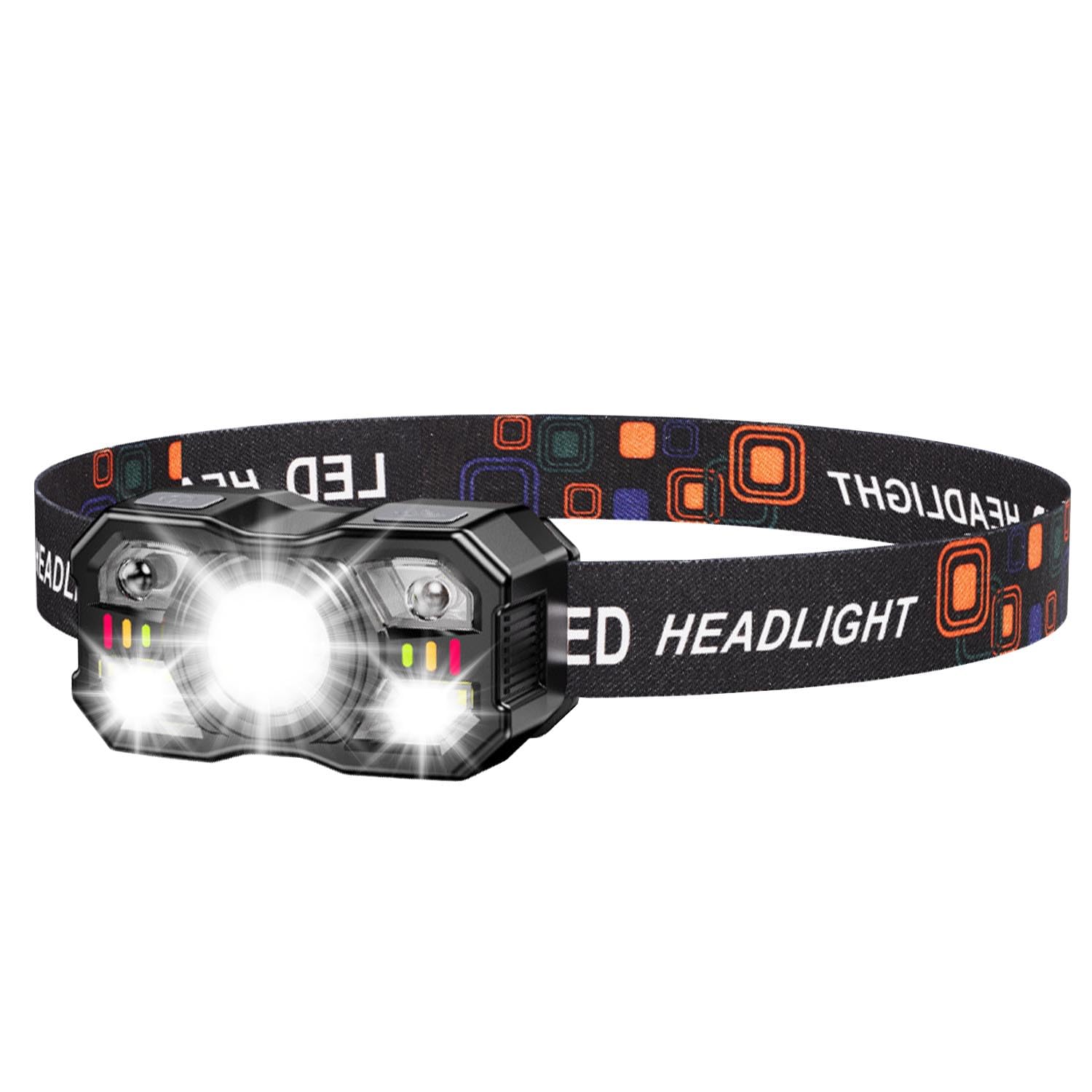 Torcia Frontale LED Ricaricabile Con Sensore Di Movimento – 5 Modalità, Per Outdoor