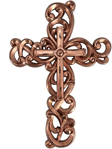 Miniatura 6 de Comfy Hour Faith and Hope Collection - Cruz colgante de pared (blanco) Blanco,Oro rosa