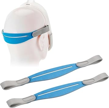 2 Packs Replacement Headgear Straps Compatible with AirFit N30i/P30i, Premium Comfort Soft Elastic Fabric Adjustable Magic Tape Design for a Snugly Fit
